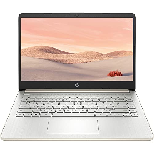 2021 Newest HP Premium 14-inch HD Laptop, Intel Dual-Core Processor Up to 2.8GHz, 8GB RAM, 64GB eMMC Storage, Webcam, Bluetooth, HDMI, Wi-Fi, Gold, Windows 10 with 1 Year Microsoft 365