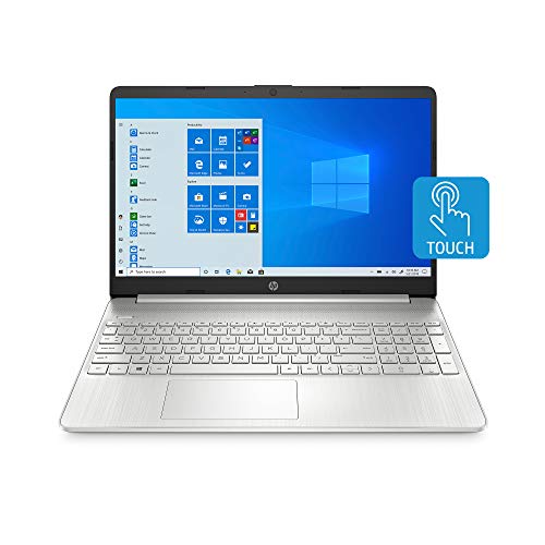 HP 15-inch Touchscreen Laptop, AMD Ryzen 3 3250U, 8 GB RAM, 256 GB SSD, Windows 10 Home in S Mode (15-ef1020nr, Natural Silver)