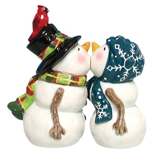 Westland Giftware Mwah Magnetic Snow People Salt and Pepper Shaker Set, 4-Inch Home Supply Maintenance Store