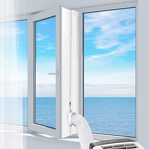 YoleShy Portable AC Window Kit Universal Window Seal for AC Unit Casement Window Air Conditioner Window Vent Kit for Exhaust Hose Easy to Install and Best Way to Seal, 158 Inches