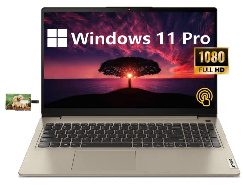 New Lenovo IdeaPad 3i Business Laptop, 15.6″ FHD Touchscreen, Intel Core i3-1115G4, Windows 11 Pro, 8GB RAM, 256GB SSD, WIFI, 32GB Durlyfish USB Card