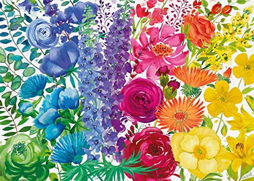 Ravensburger Floral Rainbow 300 Piece Large Format Jigsaw Puzzle for Adults – 17129 – Every Piece is Unique, Softclick Technology Means Pieces Fit Together Perfectly