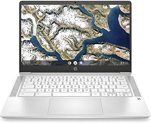 HP Chromebook 14″ HD Thin and Light Laptop, Intel Celeron N4000 Dual-Core Processor, 4GB RAM, 32GB eMMC, Backlit Keyboard, WiFi, Up to 13 hrs Battery Life, Chrome OS, Ceramic White