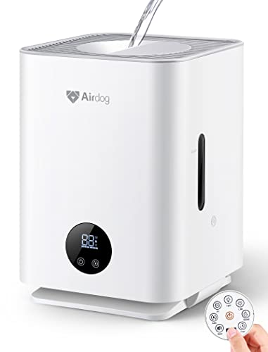 Airdog Evaporative Humidifier, Nanoscale Cool Mist-Free Humidifier for Bedroom Large Room, Whisper Quiet, Constant Humidity, Easy to Clean, Remote Control, 3L Air Humidifier for Baby, Indoor Plants