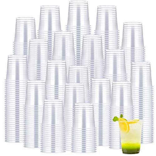 Ruisita 400 Pack 3 Ounce Clear Plastic Cups Disposable Mouthwash Cups Drinking Cups for Party, Picnic, BBQ, Travel, and Events