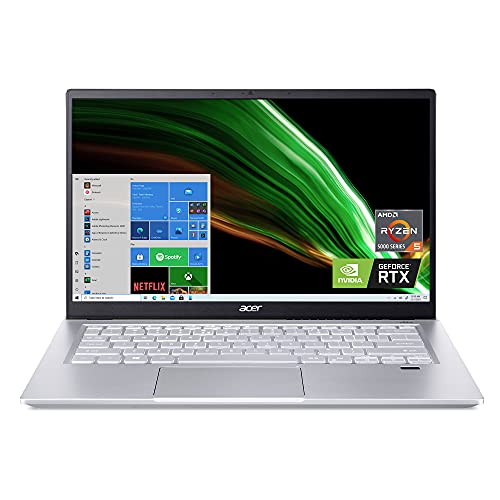 Acer Swift X SFX14-41G-R0SG Creator Laptop | 14″ Full HD 100% sRGB | AMD Ryzen 5 5600U | NVIDIA RTX 3050 Laptop GPU | 8GB LPDDR4X | 512GB NVMe SSD | Wi-Fi 6 | Backlit Keyboard | Windows 10 Home