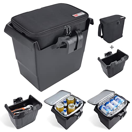 FIASRAC Defender Center Underseat Storage Bin+Portable Ice Chest Cooler ,Compatible with Can Am Defender/Defender Max 2016 – 2022 Replace OEM #715003446