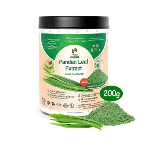 BioNutricia 5 x 200g Pandan Leaf Extract Powder Pure Plant Extract For Bakery, Drinks and Dessert