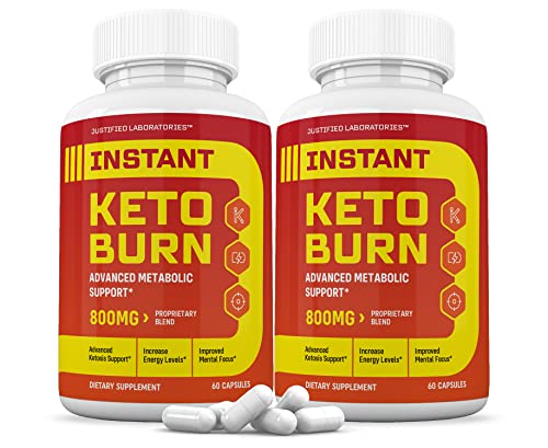 (2 Pack) Instant Keto Burn Pills 800MG Includes Apple Cider Vinegar goBHB Exogenous Ketones Advanced Ketosis Support for Men Women 120 Capsules