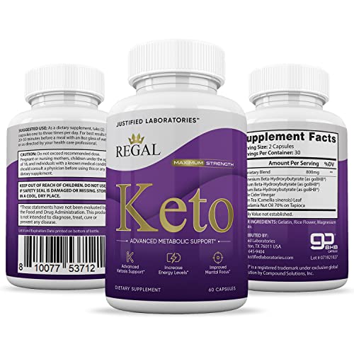 Regal Keto Pills 800MG Includes Apple Cider Vinegar goBHB Exogenous Ketones Advanced Ketosis Support for Men Women 60 Capsules | The Storepaperoomates Retail Market - Fast Affordable Shopping