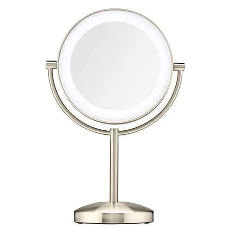Conair Reflections LED Lighted Mirror, Double-Sided with 1x 10x Magnification