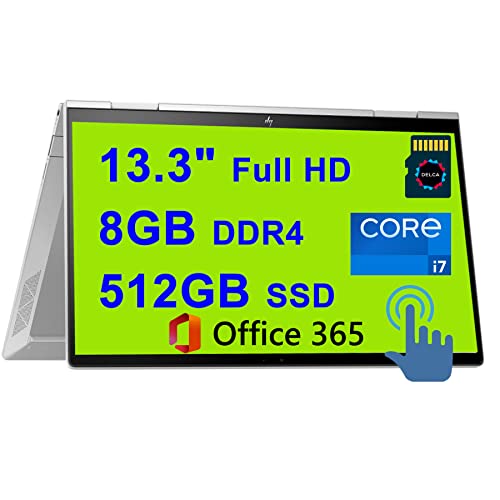 HP Envy X360 13 Premium 2 in 1 Laptop I 13.3 Full HD OLED Touchscreen I 11th Gen Intel Silver 8GB DDR4 I 512GB SSD