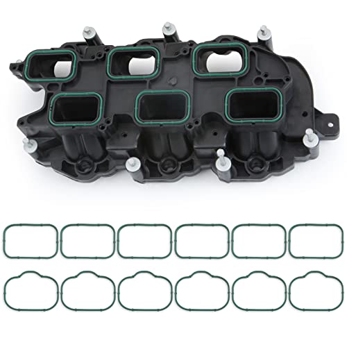 MITZONE Lower Intake Manifold with Gasket Compatible with 2011-2018 Jeep Dodge RAM Chrysler 3.6L V6 Vehicles – Grand Cherokee Wrangler Journey Grand Caravan Town & Country Replaces 05184199AF