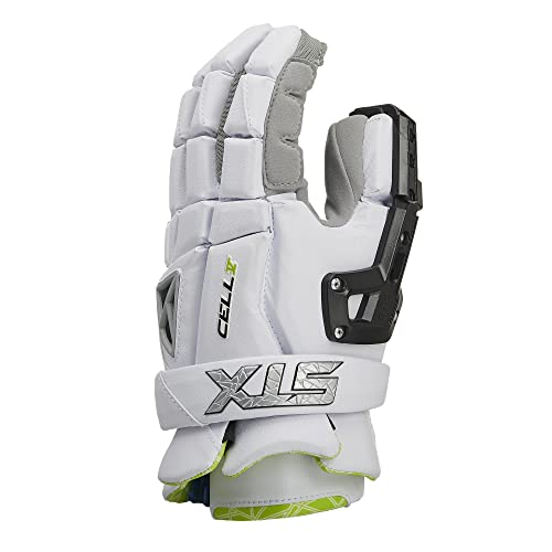 STX Cell V Goalie Gloves White Small