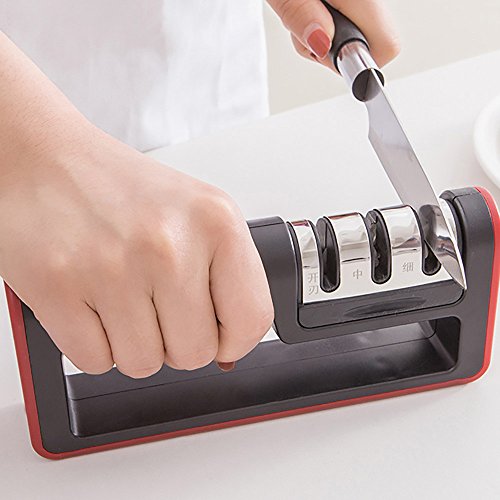 NQyIOS Sharpener Tool Fast Sharp-Edged Sharpening Stone Three-Stage Knife Kitchen Kitchen，Dining & Bar (Multicolor)
