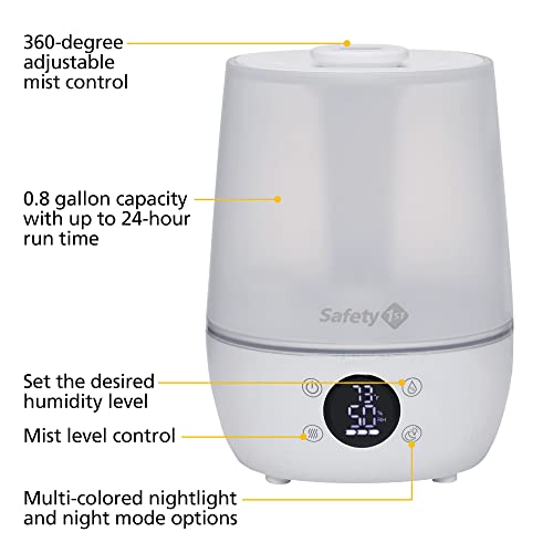 Safety 1st Humid Control Filter Free Humidifier, Detects temperature and humidity levels , White | The Storepaperoomates Retail Market - Fast Affordable Shopping