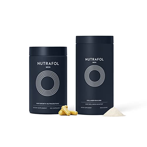 Nutrafol Strengthening Duo: Men’s Hair Growth Supplement and Physician-Formulated Collagen Infusion for Thicker-Looking, Stronger-Feeling Hair (1-Month Supply Per Unit)