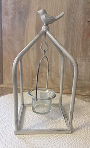 N?A French Country Shabby Cottage Chic Bird CAGE Candle Holder Lantern Stand Home and Garden Ornament | The Storepaperoomates Retail Market - Fast Affordable Shopping