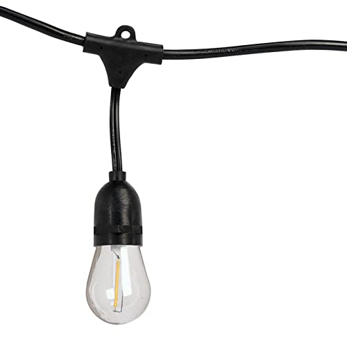 Hampton Bay Lighting Outdoor 20 ft. 10 Socket LED Solar Edison Bulb String Light