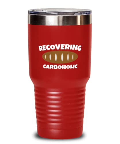 Ketogenic Diet Tumbler – Funny Keto Lover – Recovering Carboholic – Ketogenic Diet – 30oz Light Red | The Storepaperoomates Retail Market - Fast Affordable Shopping