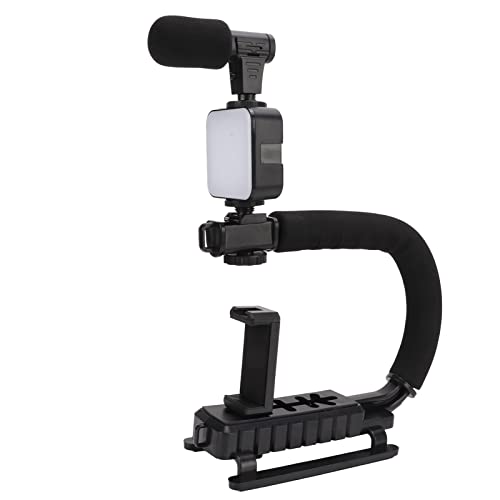 CUTULAMO Handheld Video Camera Stabilizer, Anti Loose 1/4 inch Thread U Shape Camera Stabilizer for Outdoor for Shooting