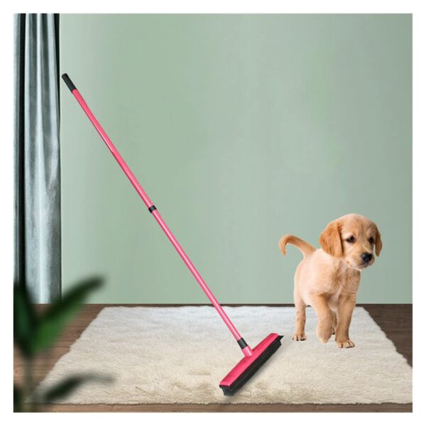 ZHU-CL Pet Carpet Hair Removal Broom Scraper Dust Free Hand Wash Mop Rubber Floor Brush Home Cleaner (Color : Green)