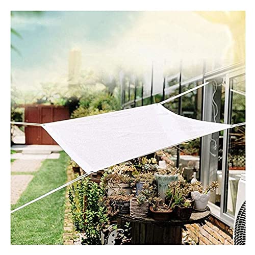 YQZZX Sunblock Shade Cloth Net, Shade Mesh Tarp Screen Fabric 90% UV-Resistant, with Rope, for Pergola Cover Canopy,Greenhouse,Patio,Swimming Pool (Color : White, Size : 3.28×4.92ft/1×1.5m)