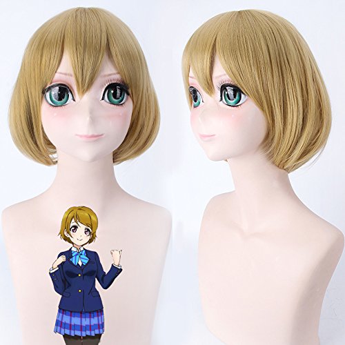 Wig for Wedding Shooting Runway Catwalk Interview Cos Wig Love Live! Koizumi Huayang’S Face Slightly Reversed And Short Hair Anime Wig 361