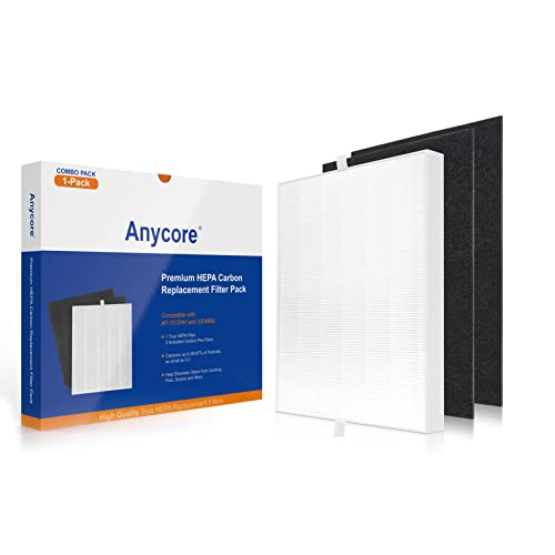 Anycore Hepa Filter Replacement Compatible with Coway Airmega AP1512HH Air Filters for Air Purifier Part No.3304899(1 Hepa+2 Carbon Filters)