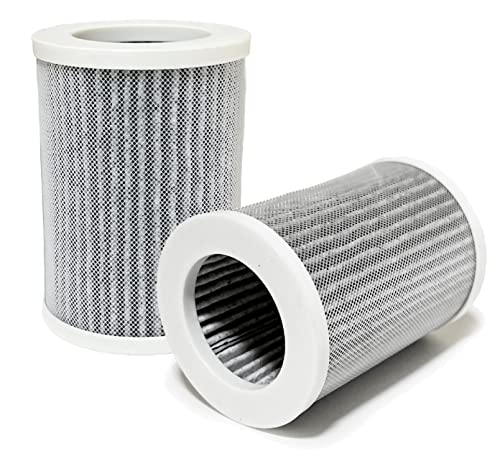 Nispira 3-in-1 True HEPA with Activated Carbon Replacement Filters Compatible with Pure Enrichment Purezone Portable Mini Air Purifier (PEPERSAP), 2 Packs