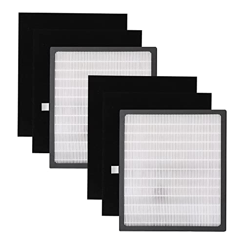 Replacement Idylis D Filter Compatiable with Idylis AC-2118, AC-2123, IAP-10-280 Includes 2 HEPA Filter & 4 Carbon Filters