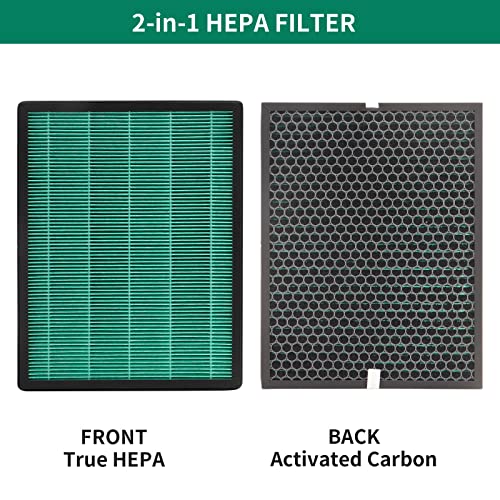 Valzone 2 Sets ( 4 Pcs ) Replacement Filters Compatible with Coway Airmega Max2 400 400S 400(G) 400S(G) ， Part # AP-2015F/AP-2015E,2 in 1 Filter with H13 True HEPA and Activated Carbon Filter | The Storepaperoomates Retail Market - Fast Affordable Shopping