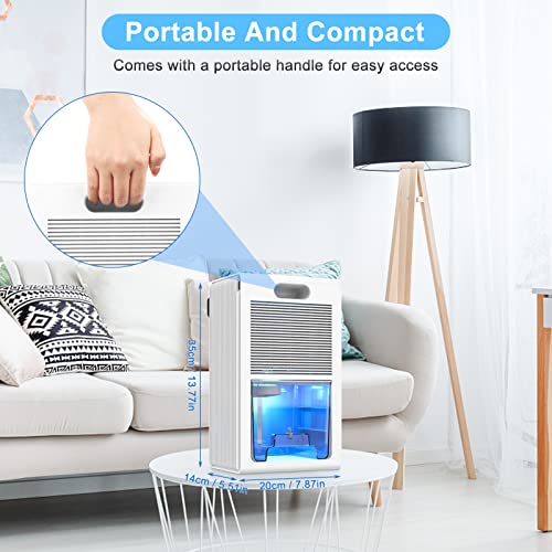 Keylitos Dehumidifiers for Home, 720 Sq.Ft 95oz Large Water Tank Dehumidifier with 7 Colors LED Light, Auto Shut Off, Portable Small Quiet Dehumidifier for Basements, Bedroom, Bathroom, Closet, RV | The Storepaperoomates Retail Market - Fast Affordable Shopping