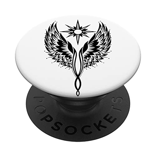 Angels Wings with Sun Guardian-Angel with Sun Rays PopSockets Swappable PopGrip