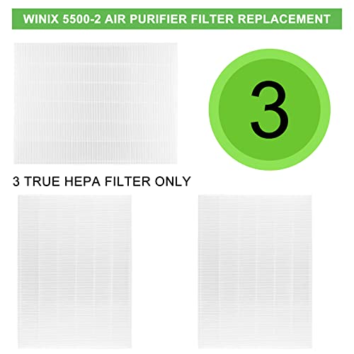 TOMOON 116130 Replacement Filter H,3 Pack HEPA Filter for WINIX 5500-2&AM80 Air Purifier | The Storepaperoomates Retail Market - Fast Affordable Shopping