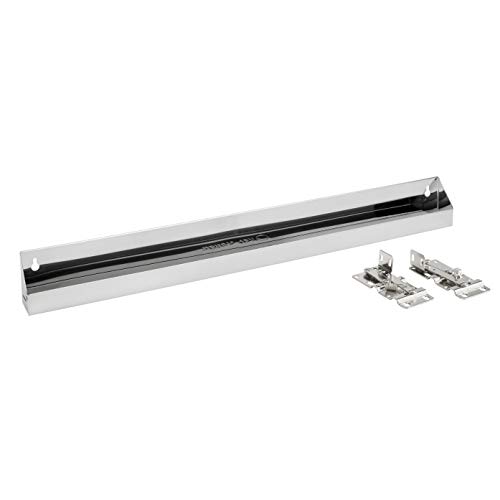 Rev-A-Shelf 6541-28-52 28-Inch Stainless Steel Slim Tip-Out Drawer Accessory Tray Organizer for Kitchens, Laundry Rooms, or Vanity Cabinets, Silver