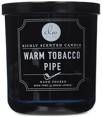 DW Home Medium Single Wick Candle, Warm Tobacco Pipe,Black,10.35 Oz.