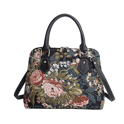 Signare Tapestry Hand & Shoulder Bag for Women |Fashionable Cross Body bag Purses for Woman |Satchel Bag for Women Girls Teen Floral Design|CONV-PEO