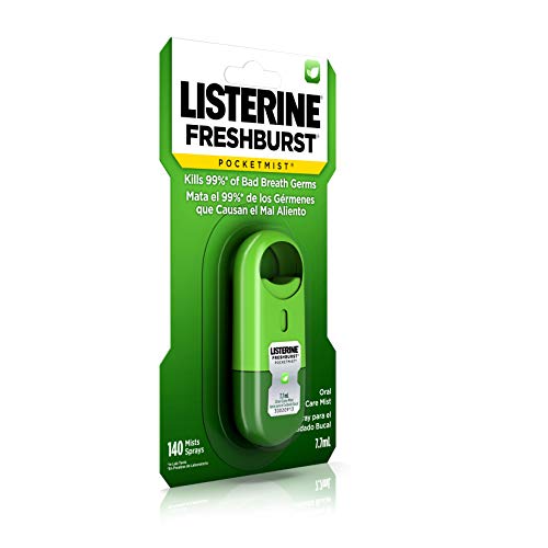 Listerine Freshburst Pocketmist Fresh Breath Oral Care Mist, Non-Aerosol Sugar-Free Minty Breath Refresher Spray to Kill 99% of Bad Breath Germs, Portable, Spearmint Flavor, 7.7 mL (Pack of 6) White | The Storepaperoomates Retail Market - Fast Affordable Shopping