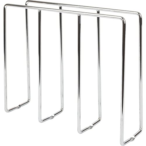 Hardware Resources Polished Chrome U-Shapred Tray Divider for Organizing Baking Sheets, Trays, and Cutting Boards. Bottom Mounting. | The Storepaperoomates Retail Market - Fast Affordable Shopping