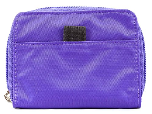 Big Skinny Women’s Lynx Zippered Slim Wallet, Holds Up to 30 Cards, Purple