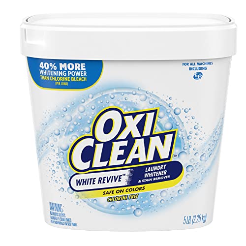OxiClean White Revive Laundry Whitener Stain Remover, 5 Lbs