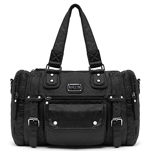 Scarleton Handbags for Women, Purses for Women, Women Purses and Handbags, Womens Purse w/Multiple Pockets, H148501, Black