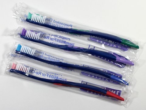144 Dr. Fresh Premium Prepasted Disposable Toothbrushes Individually Wrapped by Cayenas