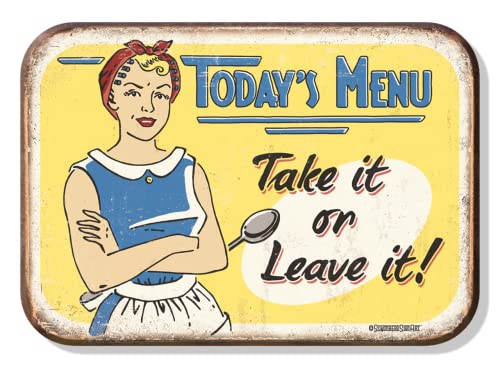 Desperate Enterprises Today’s Menu Take It Or Leave It Refrigerator Magnet – Funny Magnets for Office, Home & School – Made in The USA
