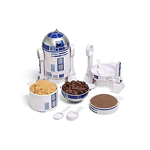 ThinkGeek Star Wars R2-D2 Measuring Cup Set – Body Built from 4 Measuring Cups and Detachable Arms Turn Into Nesting Measuring Spoons – Unique Kitchen Gadget