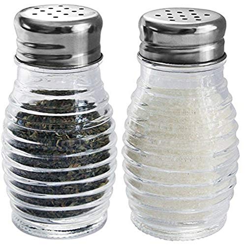 HOME BASICS 2-Piece Beehive Salt and Pepper Set [Kitchen], 2.4 oz./74 mL, Clear