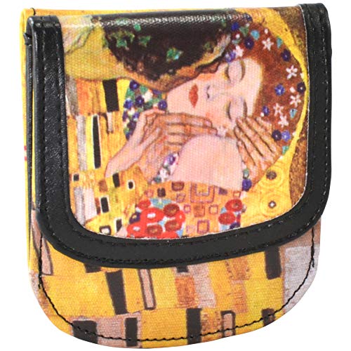 Taxi Wallet – Vegan Material, Kiss from Gustav Klimt – A Simple, Compact, Front Pocket, Folding Wallet, that holds Cards, Coins, Bills, ID – for Men & Women