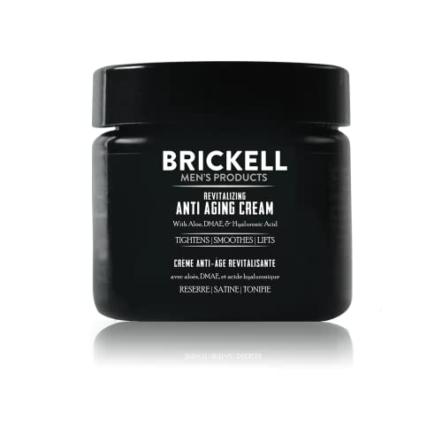 Brickell Men’s Revitalizing Anti-Aging Cream For Men, Natural and Organic Anti Wrinkle Night Face Cream To Reduce Fine Lines and Wrinkles, 2 Ounce, Scented