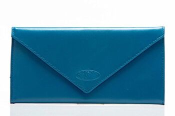 Big Skinny Women’s Slimvelope Leather Tri-Fold Checkbook Slim Wallet, Holds Up to 40 Cards, Ocean Blue | The Storepaperoomates Retail Market - Fast Affordable Shopping